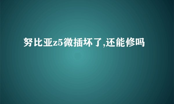 努比亚z5微插坏了,还能修吗