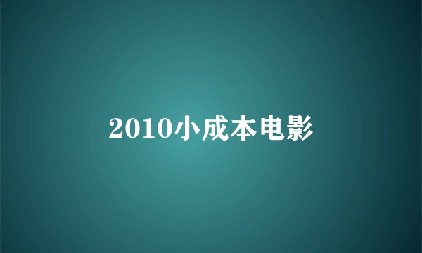 2010小成本电影