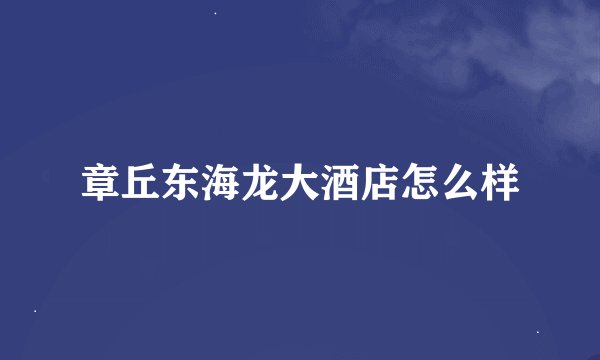 章丘东海龙大酒店怎么样
