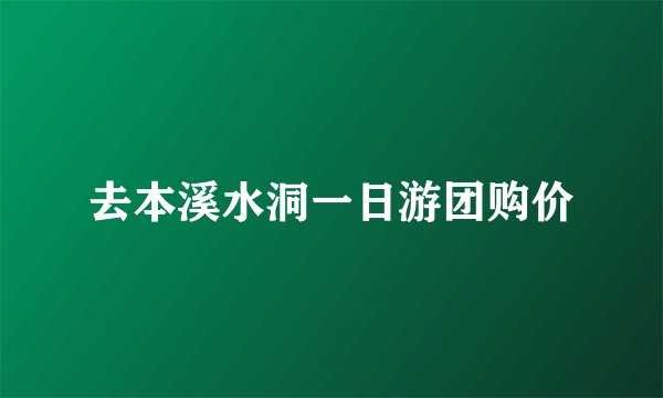 去本溪水洞一日游团购价