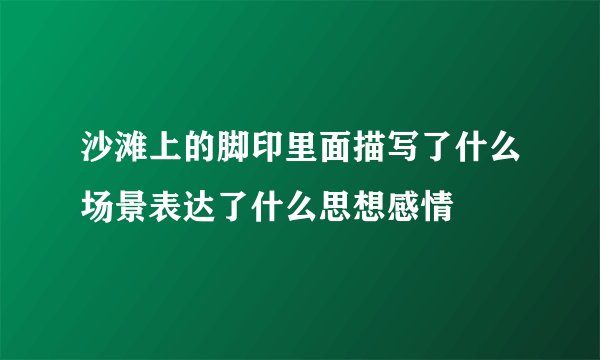 沙滩上的脚印里面描写了什么场景表达了什么思想感情