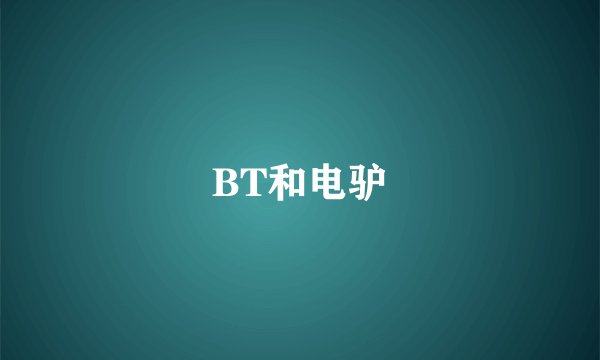 BT和电驴