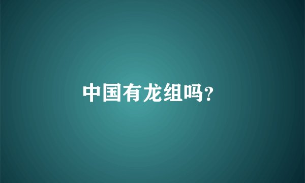 中国有龙组吗？