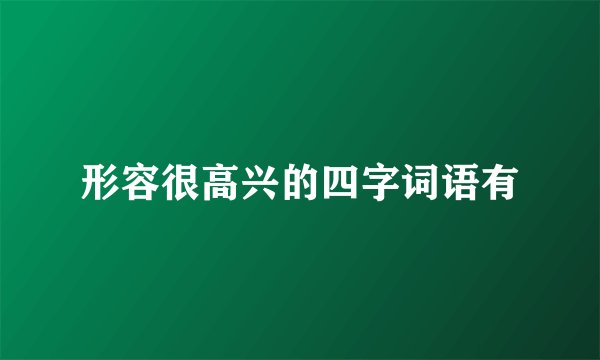形容很高兴的四字词语有