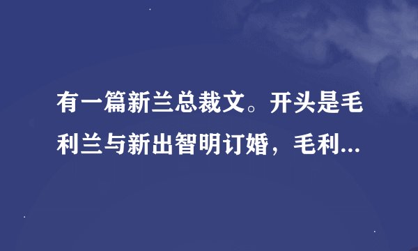 有一篇新兰总裁文。开头是毛利兰与新出智明订婚，毛利心和工藤新一订