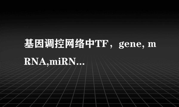 基因调控网络中TF，gene, mRNA,miRNA到底是谁调控谁？