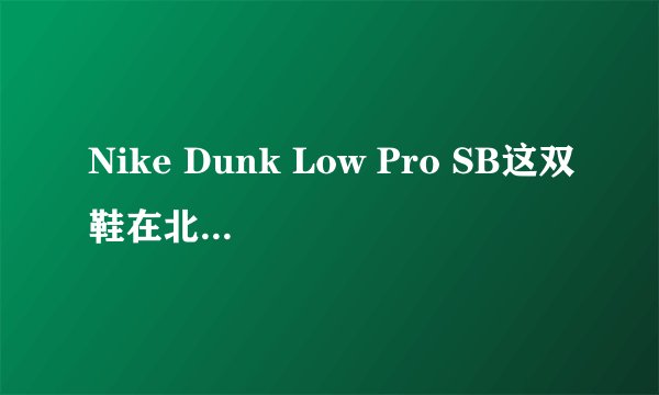 Nike Dunk Low Pro SB这双鞋在北京那有卖的啊？