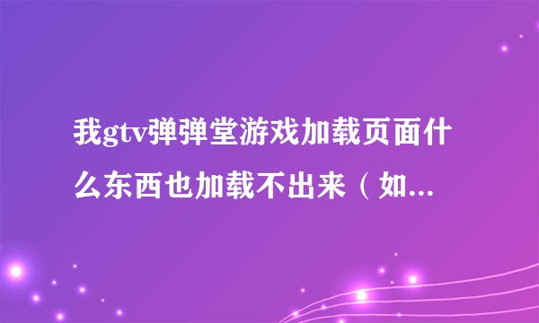 我gtv弹弹堂游戏加载页面什么东西也加载不出来(如图)各位帮帮我吧,我会追加悬赏的,跪下了!!