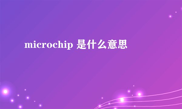 microchip 是什么意思