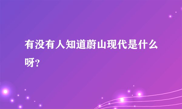 有没有人知道蔚山现代是什么呀？
