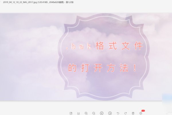 bak格式文件用什么软件打开?