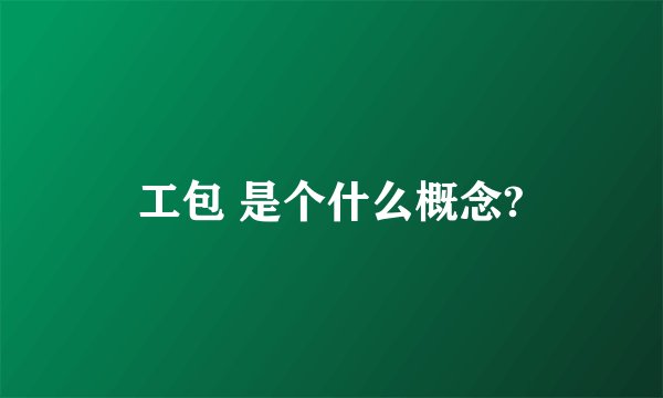 工包 是个什么概念?