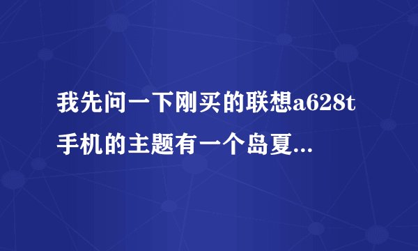 我先问一下刚买的联想a628t手机的主题有一个岛夏天的主题请问这个主题叫什么？