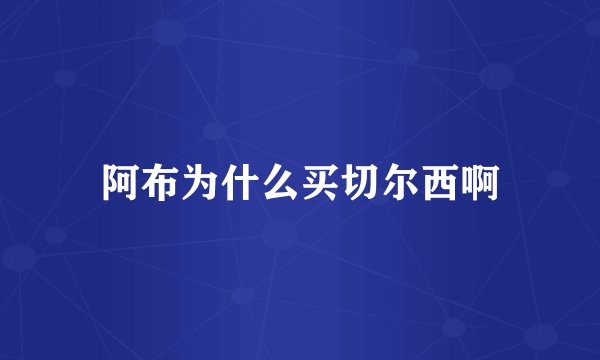 阿布为什么买切尔西啊