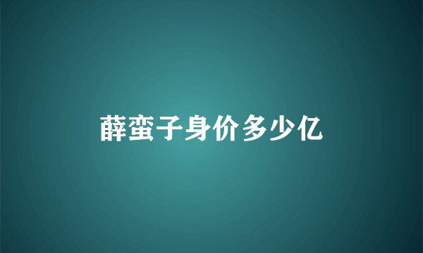 薛蛮子身价多少亿