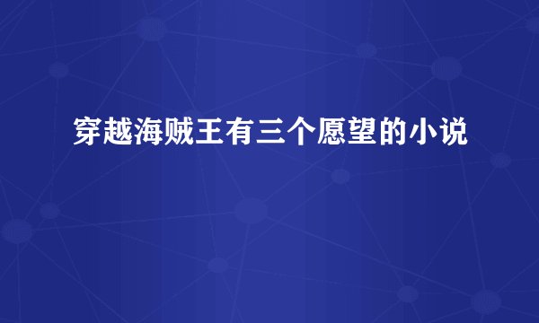 穿越海贼王有三个愿望的小说