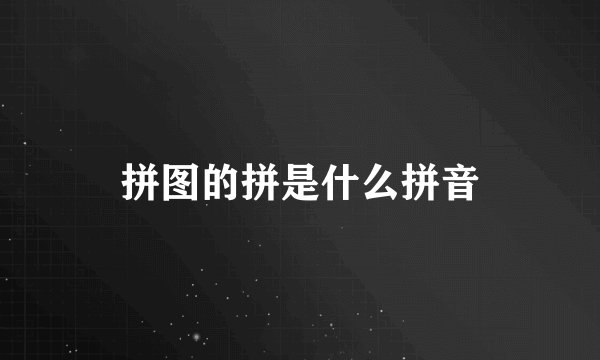 拼图的拼是什么拼音