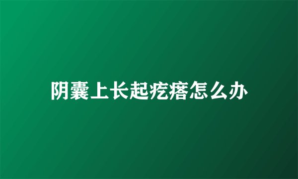 阴囊上长起疙瘩怎么办