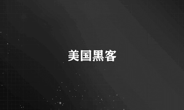 美国黑客