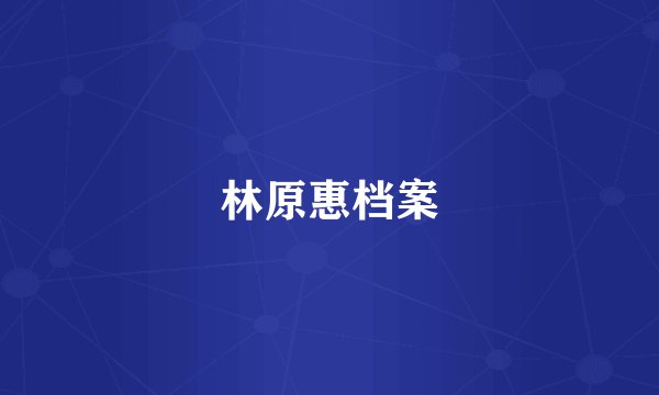 林原惠档案