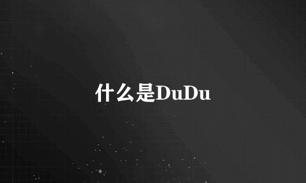 什么是DuDu