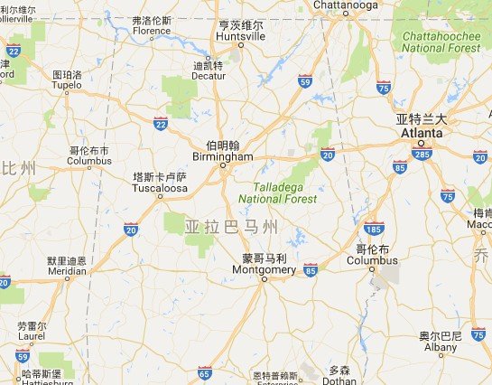 阿拉巴马州有哪些城市