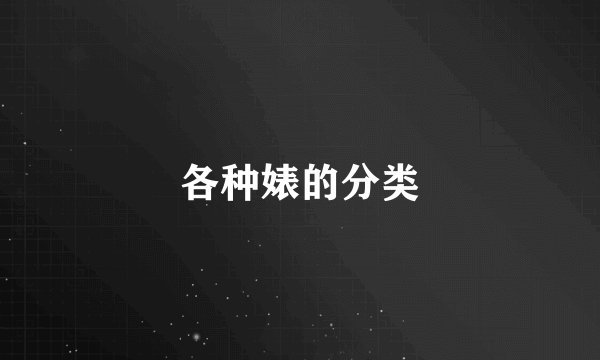 各种婊的分类