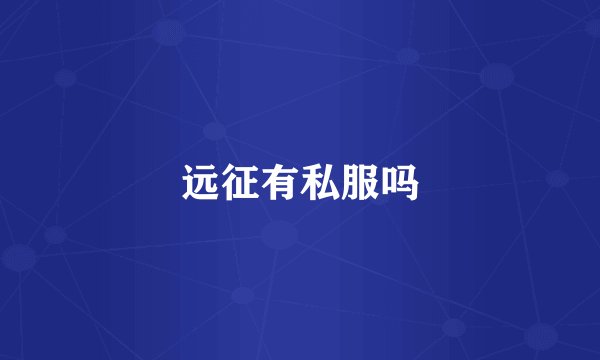 远征有私服吗