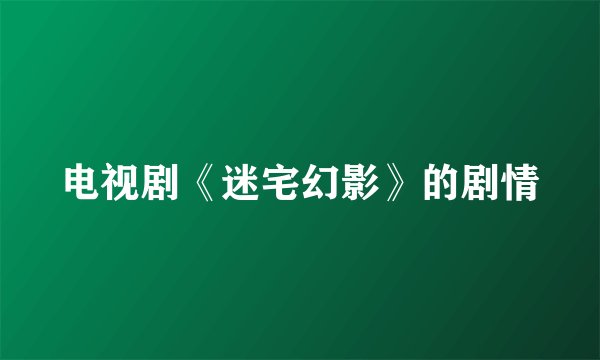 电视剧《迷宅幻影》的剧情