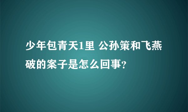 少年包青天1里 公孙策和飞燕破的案子是怎么回事？