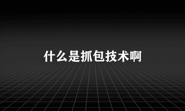 什么是抓包技术啊