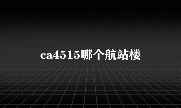ca4515哪个航站楼