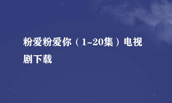 粉爱粉爱你（1-20集）电视剧下载