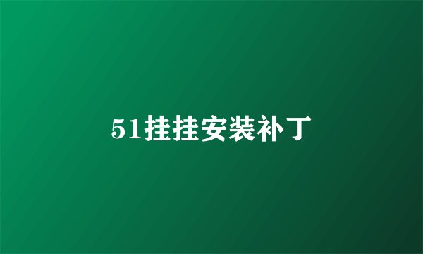 51挂挂安装补丁