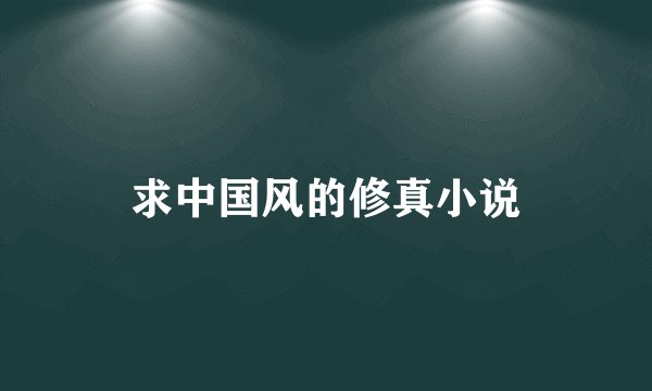 求中国风的修真小说