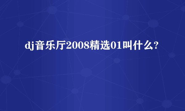 dj音乐厅2008精选01叫什么?