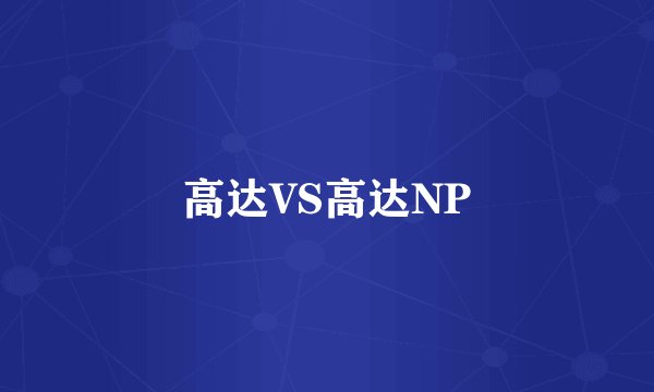 高达VS高达NP
