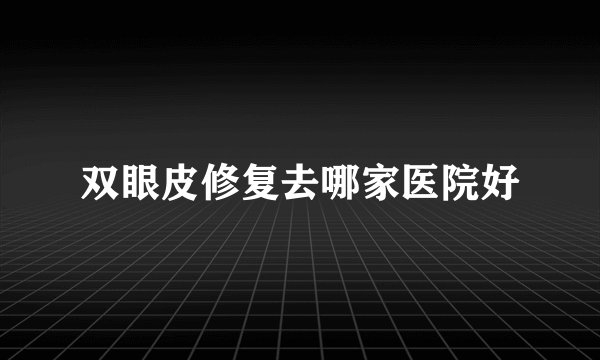 双眼皮修复去哪家医院好