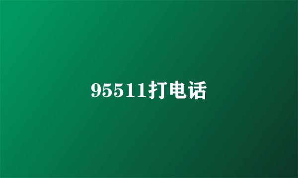 95511打电话