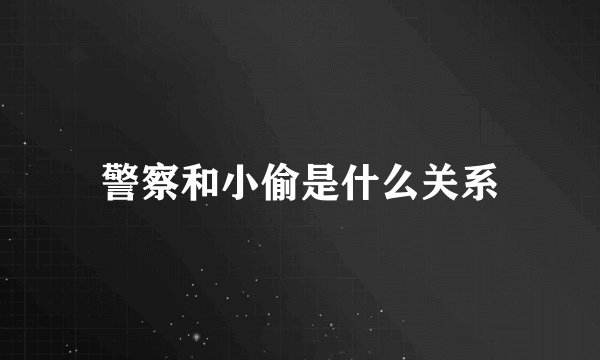 警察和小偷是什么关系