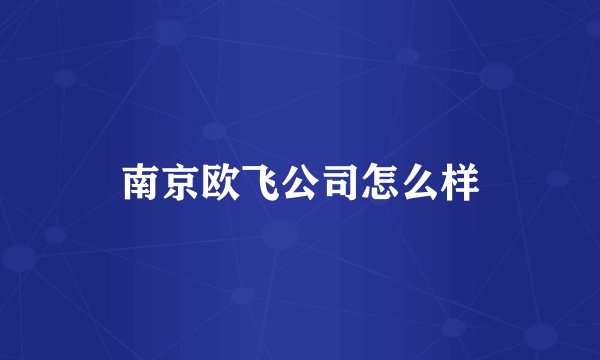 南京欧飞公司怎么样