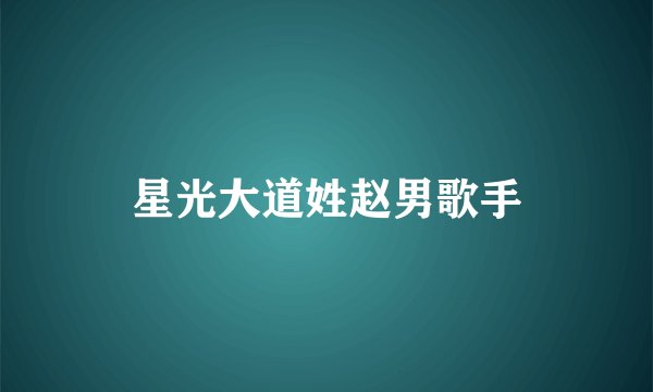 星光大道姓赵男歌手