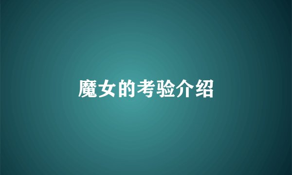魔女的考验介绍