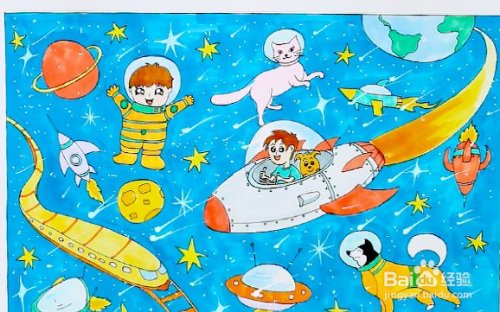 儿童怎样画少年儿童科学幻想绘画