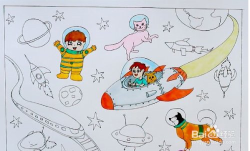 儿童怎样画少年儿童科学幻想绘画