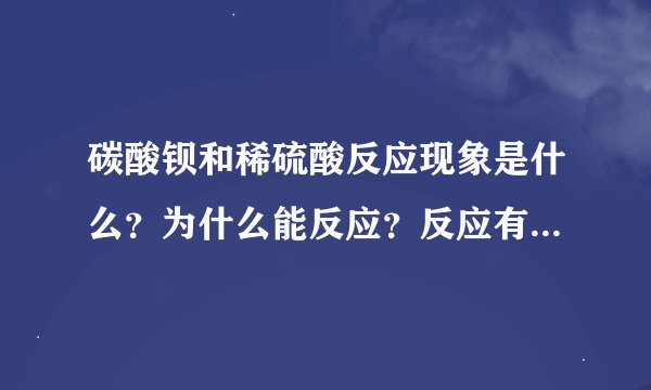 碳酸钡和稀硫酸反应现象是什么？为什么能反应？反应有什么条件？