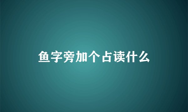 鱼字旁加个占读什么