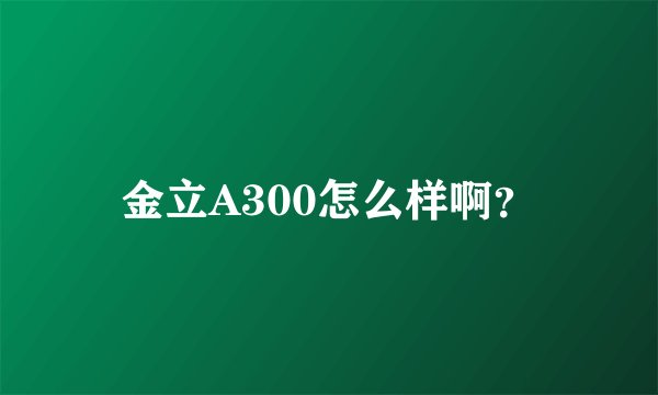 金立A300怎么样啊？