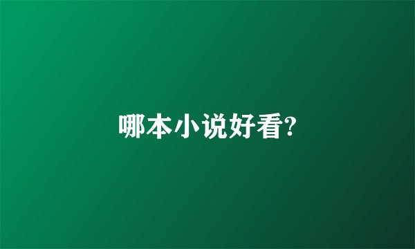 哪本小说好看?