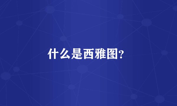 什么是西雅图？